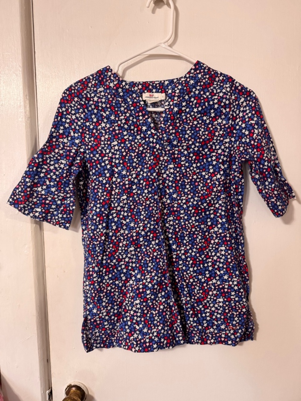 Vineyard Vines Red, White & Blue Star Swim Coverup Top